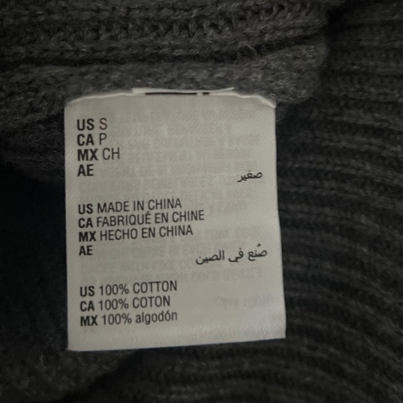 Sun + Stone Alvin Cardigan Sweater Gray 100% Cotton Size Small NWT - Picture 7 of 10